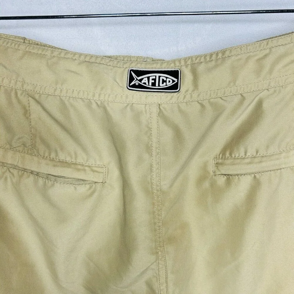 AFTCO Bluewater Shorts Sz 36 Khaki 9